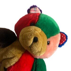 Peef Multicolor Patchwork Plush Bear Waldman House Press Vintage 1996